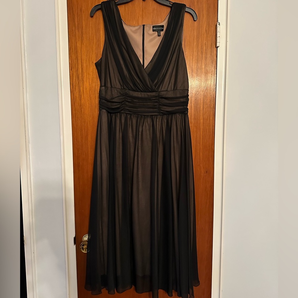 Connected Apparel black/gold dress, size 16.